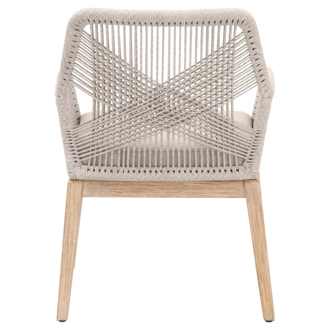 Lorry Dining Arm Chairs Set of 2 - Taupe, Mahogany