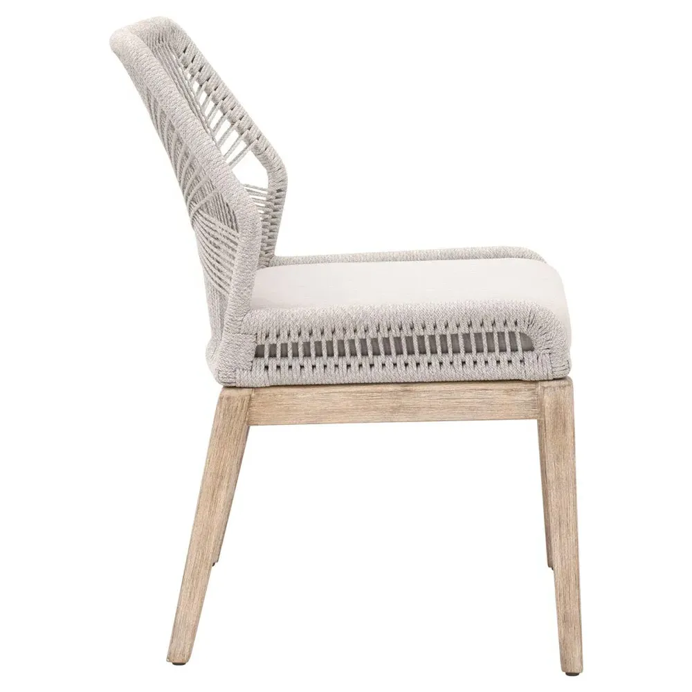 Lorry Dining Side Chairs Set of 2 - Taupe, Mahogany