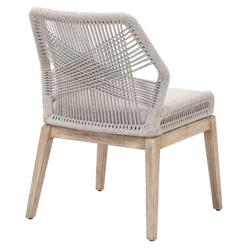 Lorry Dining Side Chairs Set of 2 - Taupe, Mahogany