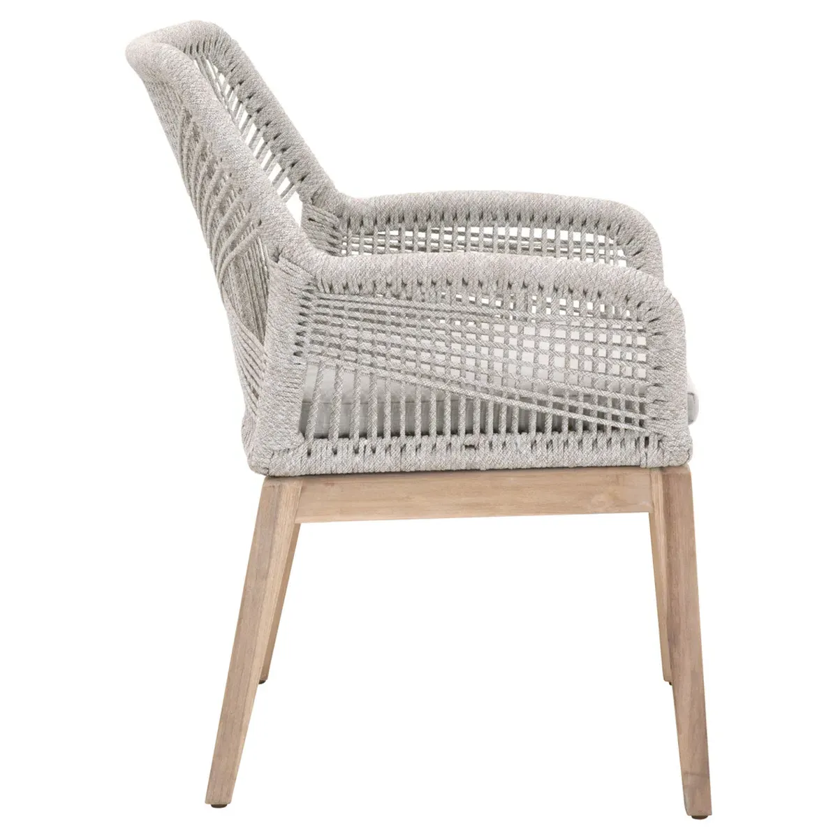 Lorry Outdoor Dining Arm Chair Set of 2 - Grey, Teak