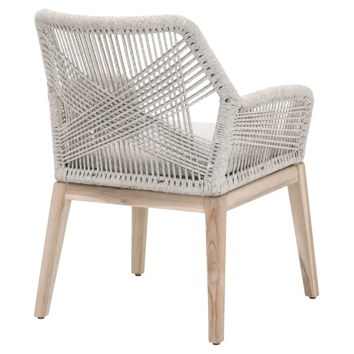 Lorry Outdoor Dining Arm Chair Set of 2 - Grey, Teak