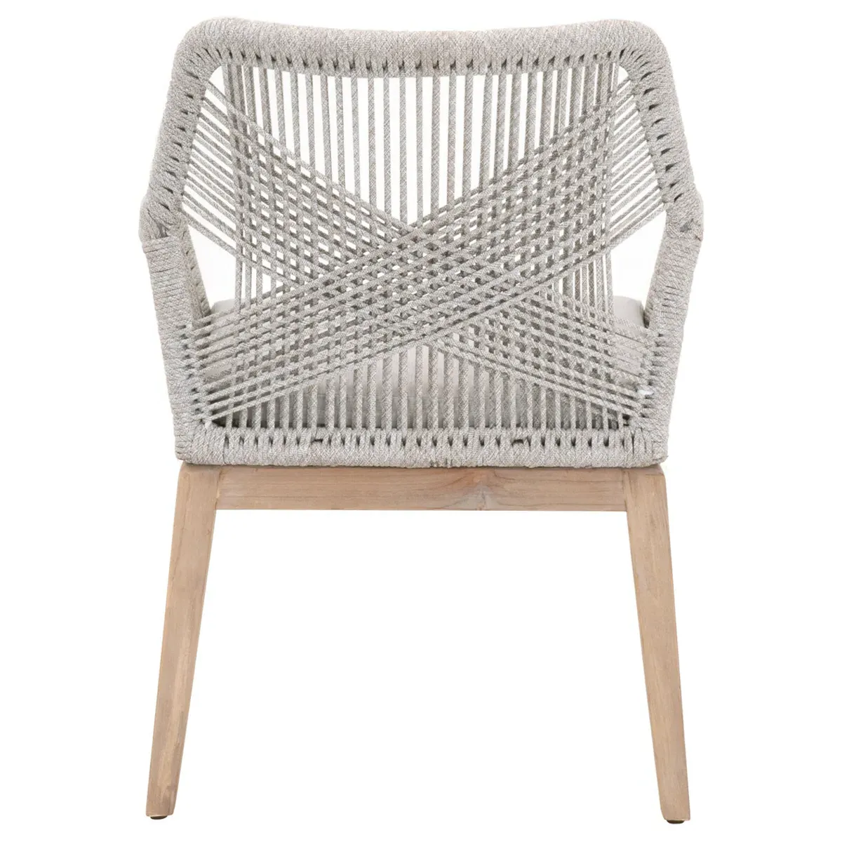 Lorry Outdoor Dining Arm Chair Set of 2 - Grey, Teak