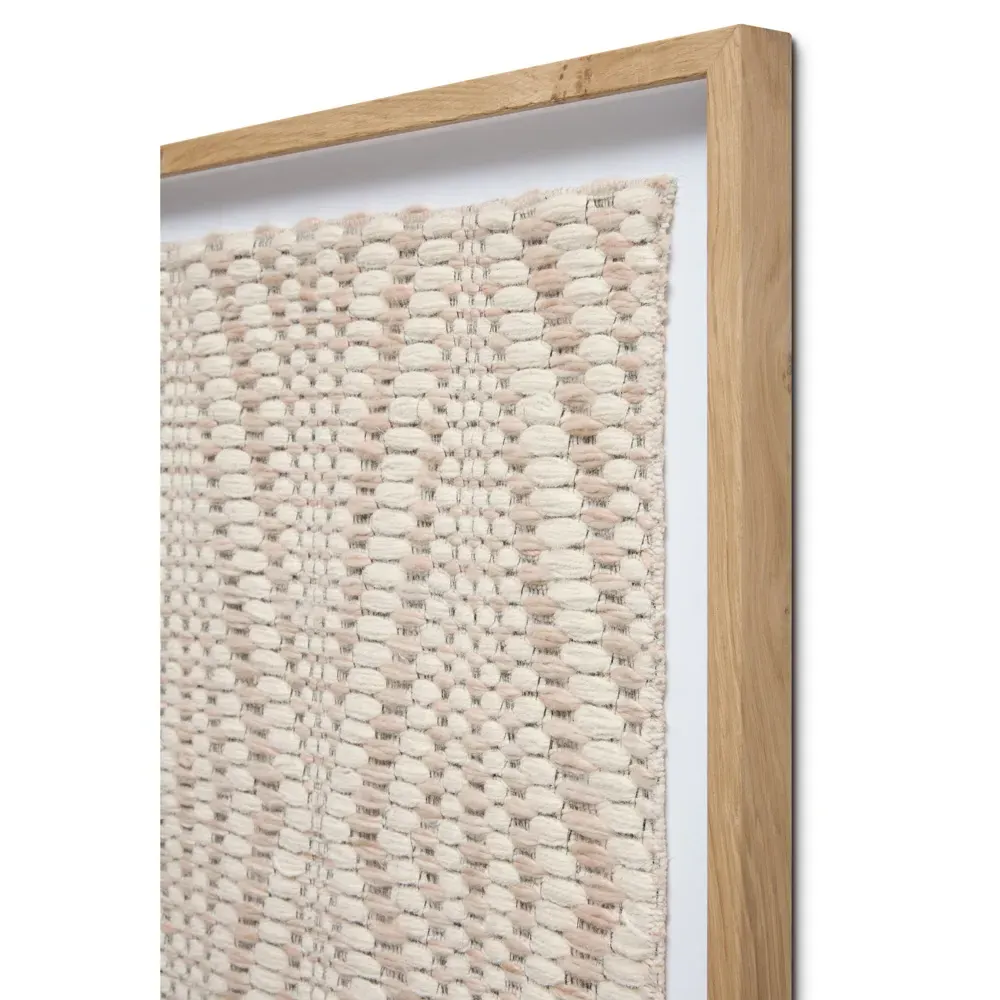 Lorwyn Framed Wall Art - Beige, Textile