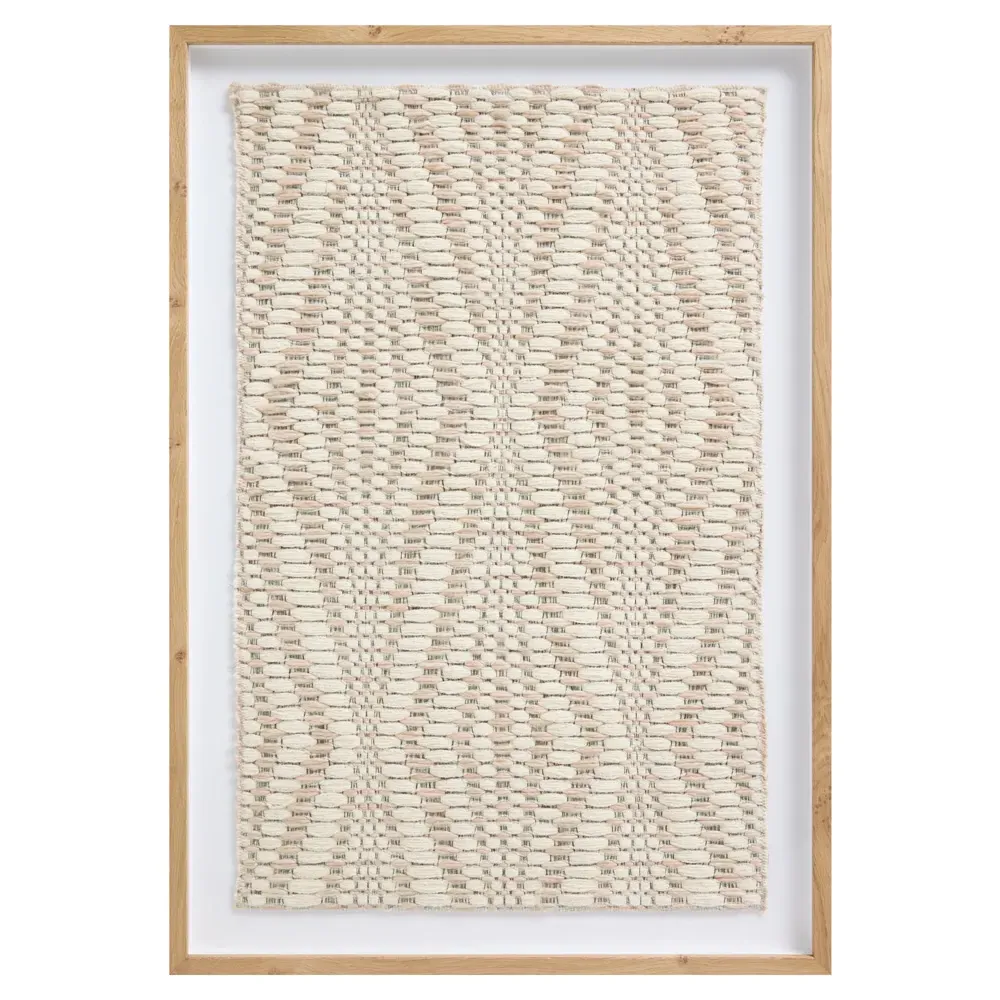 Lorwyn Framed Wall Art - Beige, Textile
