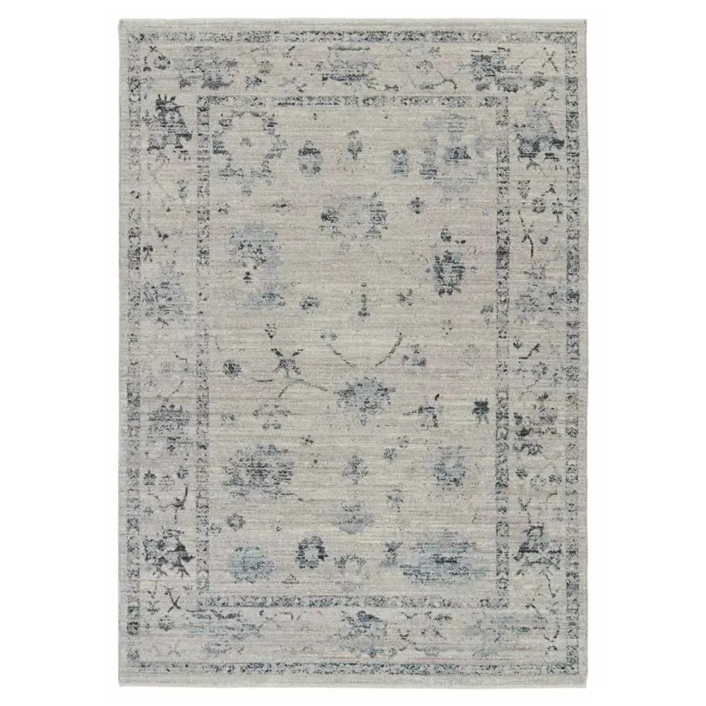 Lottie Floral Patterned Rug - Blue, Polyester image