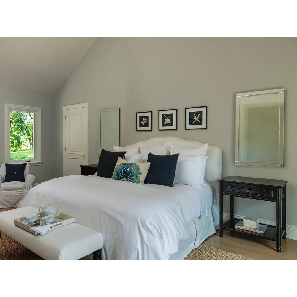 Lotus Small Rectangular Wall Mirror - Silver