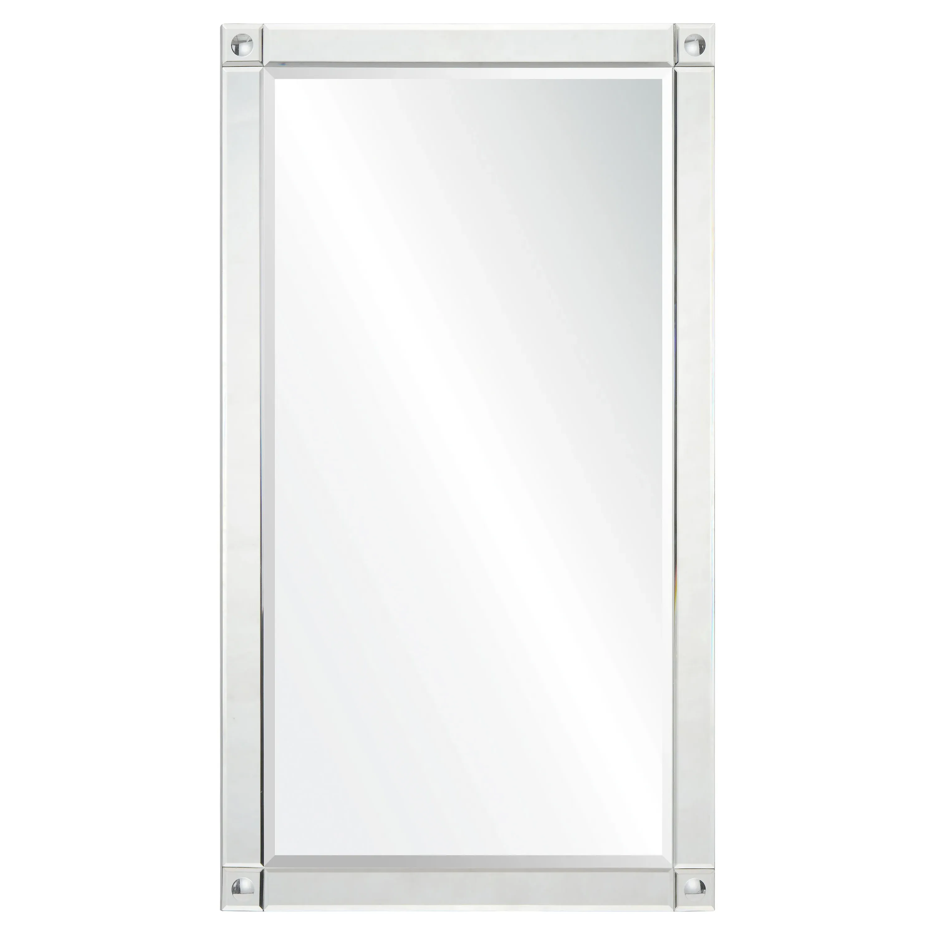 Lotus Small Rectangular Wall Mirror - Silver