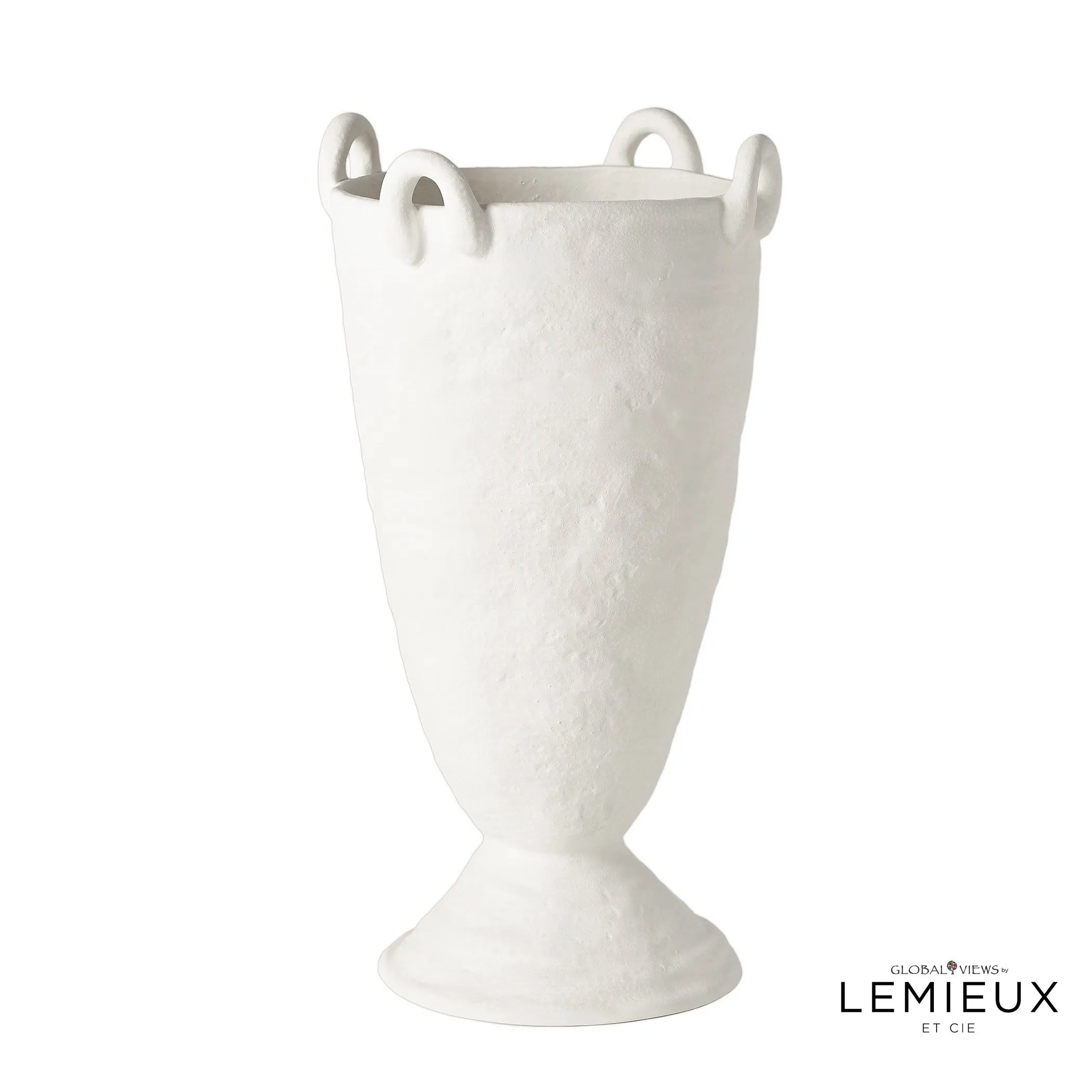 Louis Decorative Table Vase - White, Ceramic