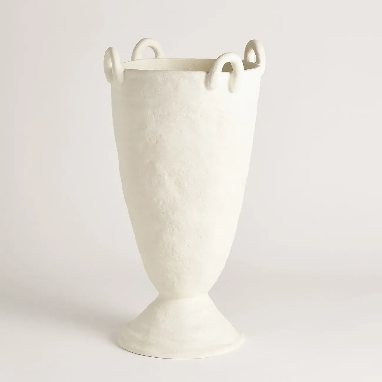 Louis Decorative Table Vase - White, Ceramic