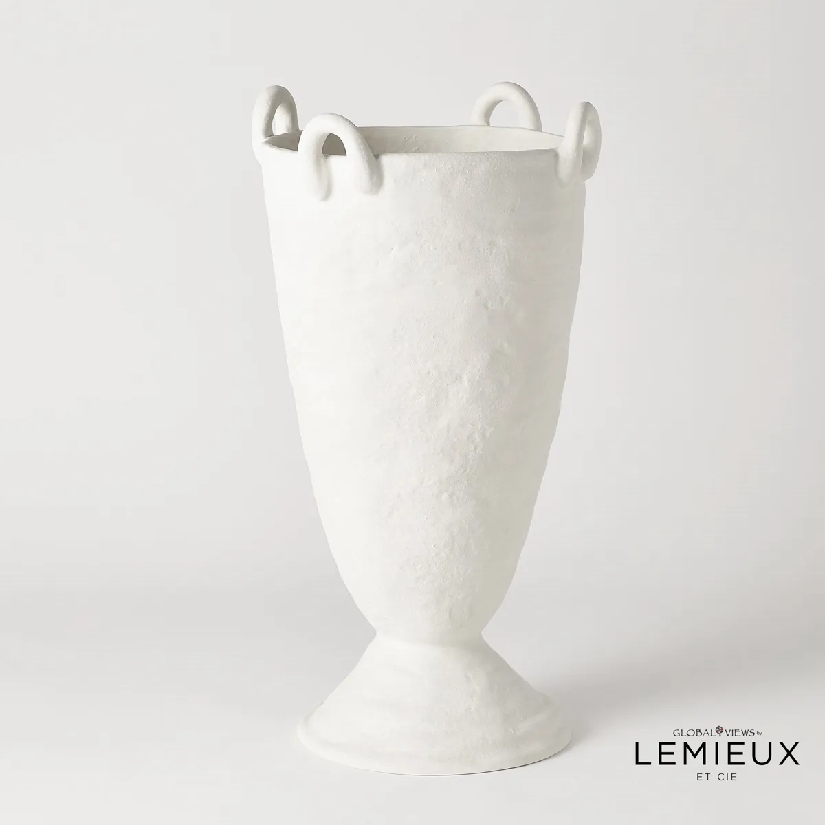 Louis Decorative Table Vase - White, Ceramic