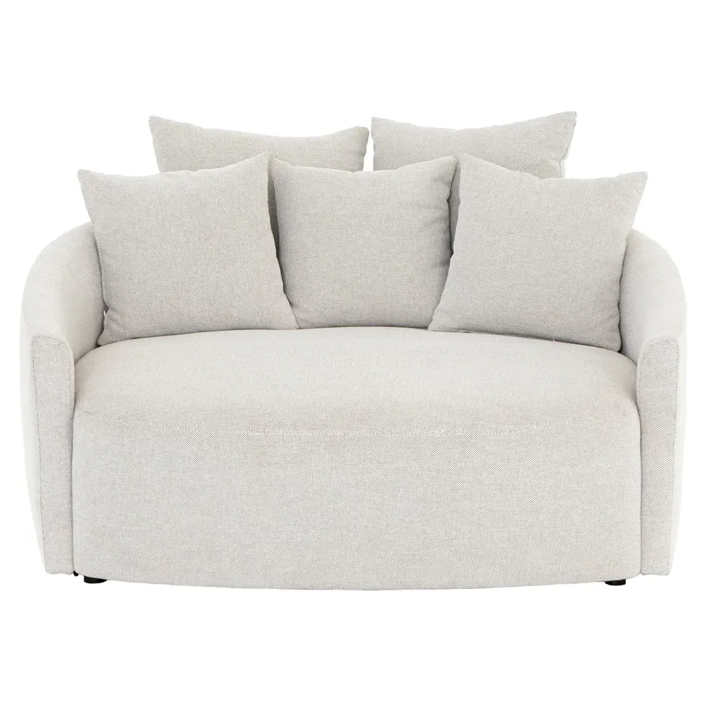 Louisa Round Sofa - Off-White Performance