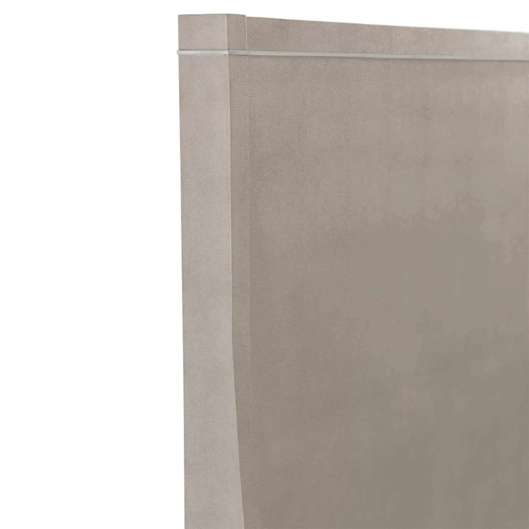 Louise Cal King Wingback Bed - Overcast White, Leather