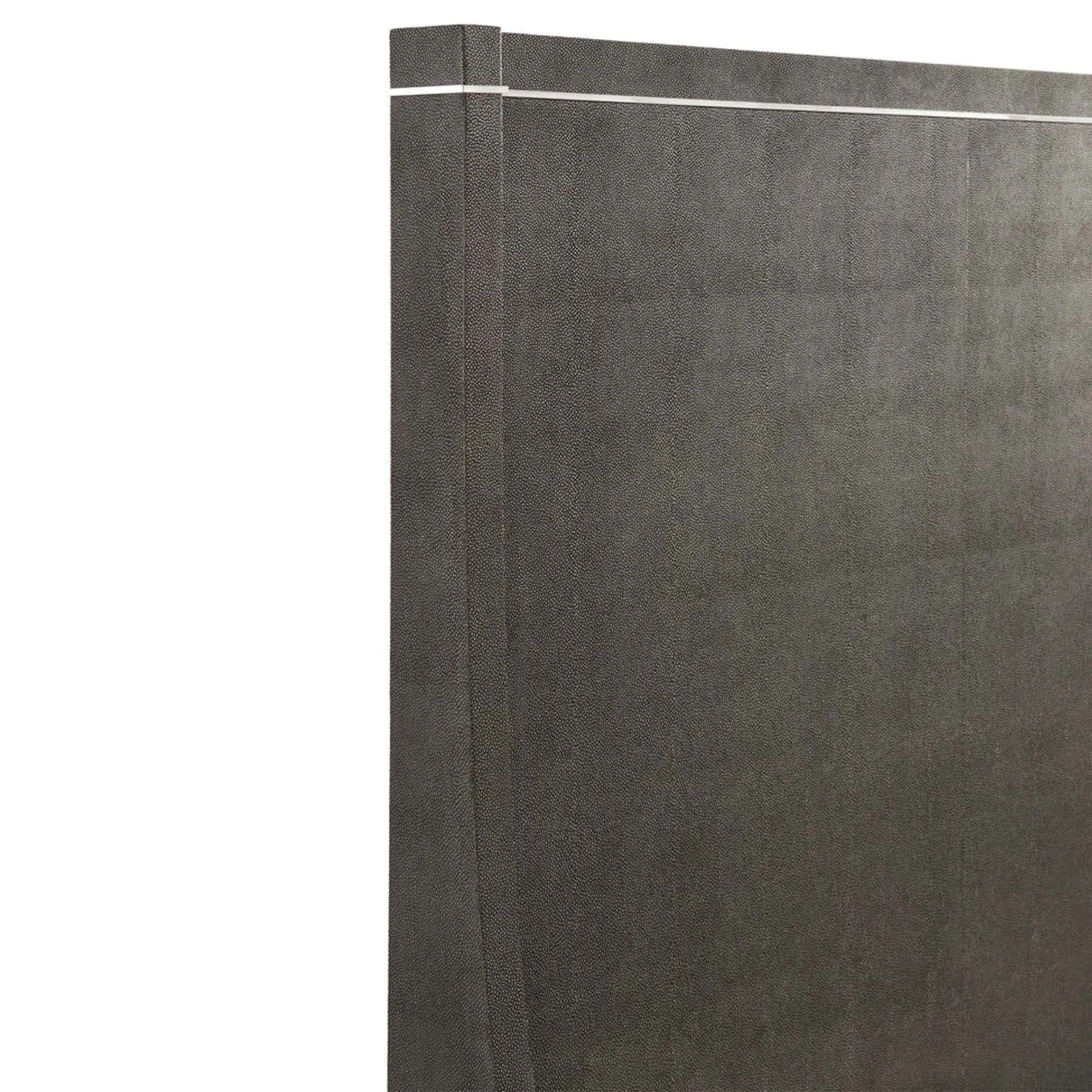 Louise Cal King Wingback Bed - Tempest Brown, Leather