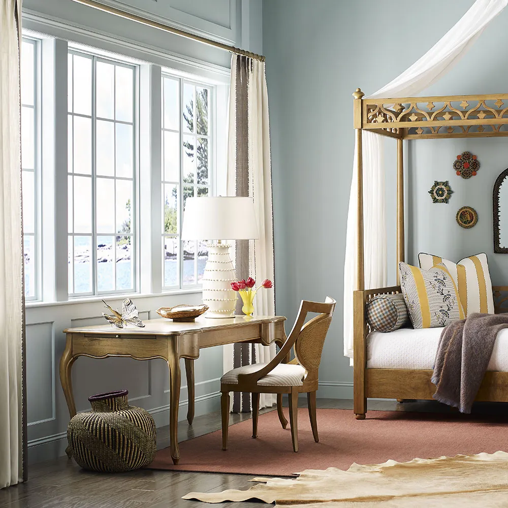 Louise French Country Rectangular Desk - Brown, Wood