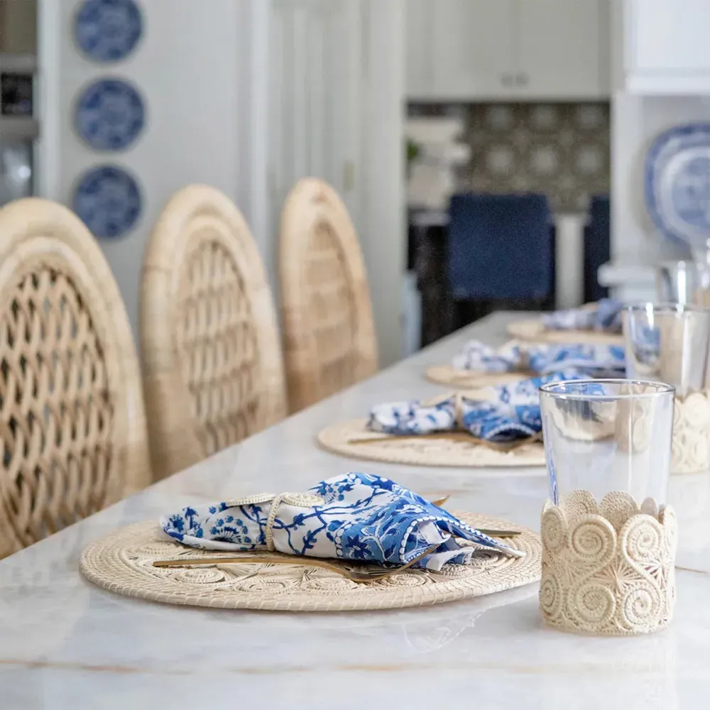 Louise Handwoven Rattan Counter Stool - Natural