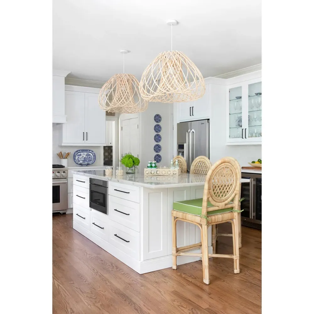 Louise Handwoven Rattan Counter Stool - Natural