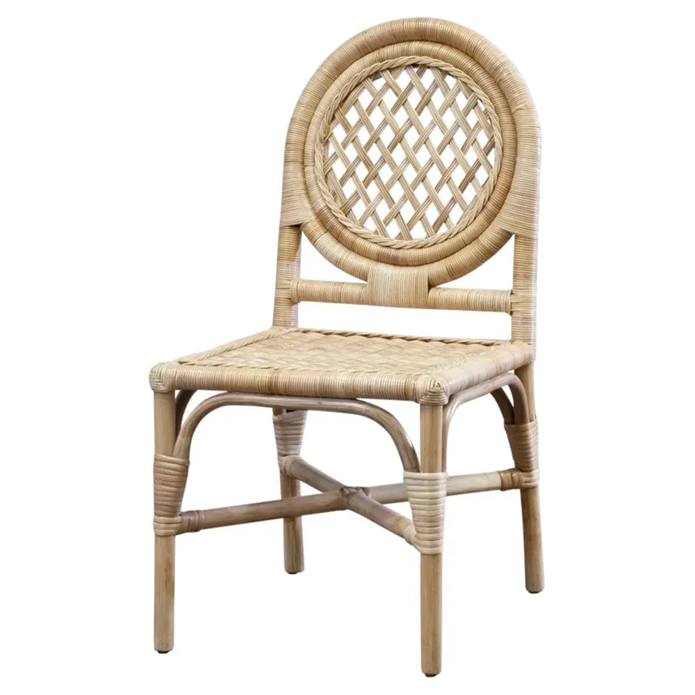 Louise Handwoven Rattan Dining Chair - Natural image