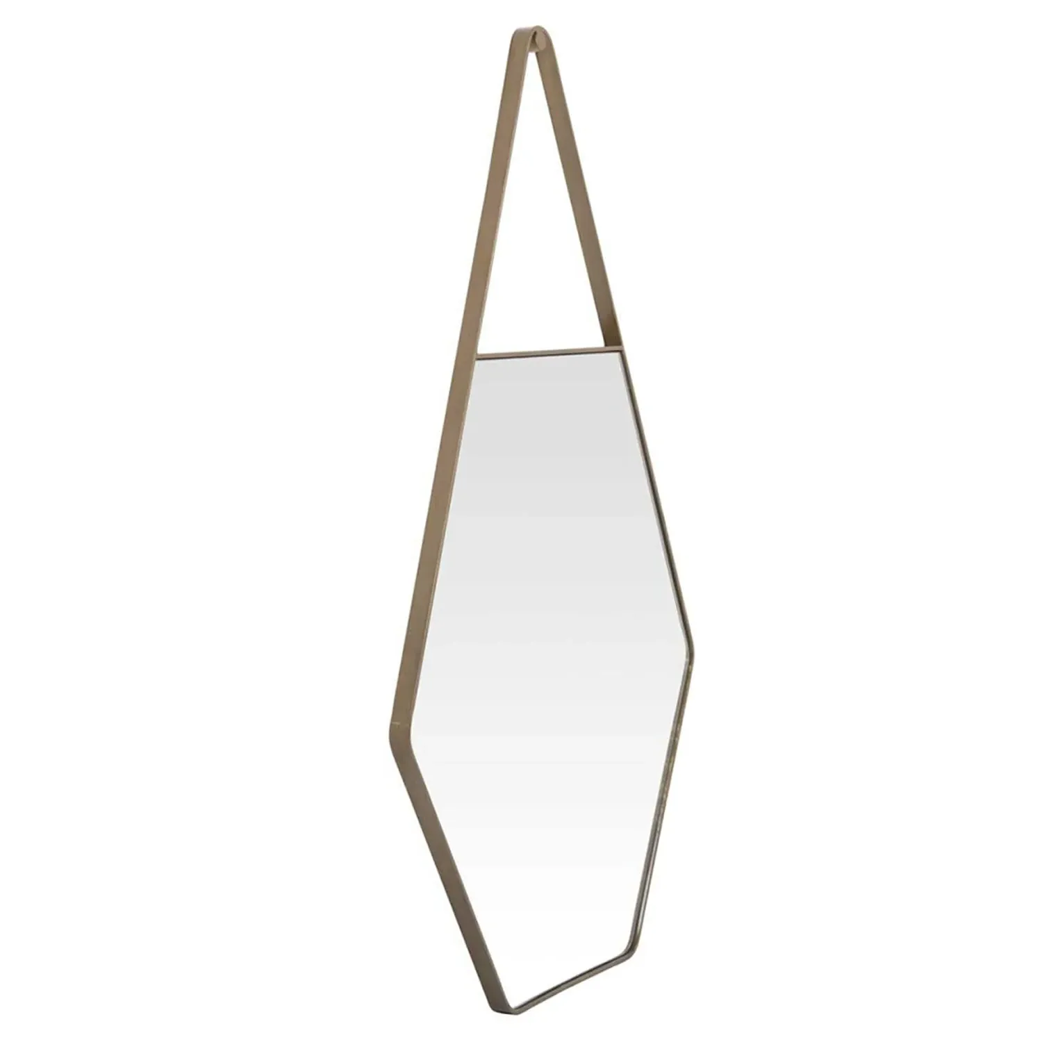 Lovell Hexagonal Wall Mirror - Gold, Metal