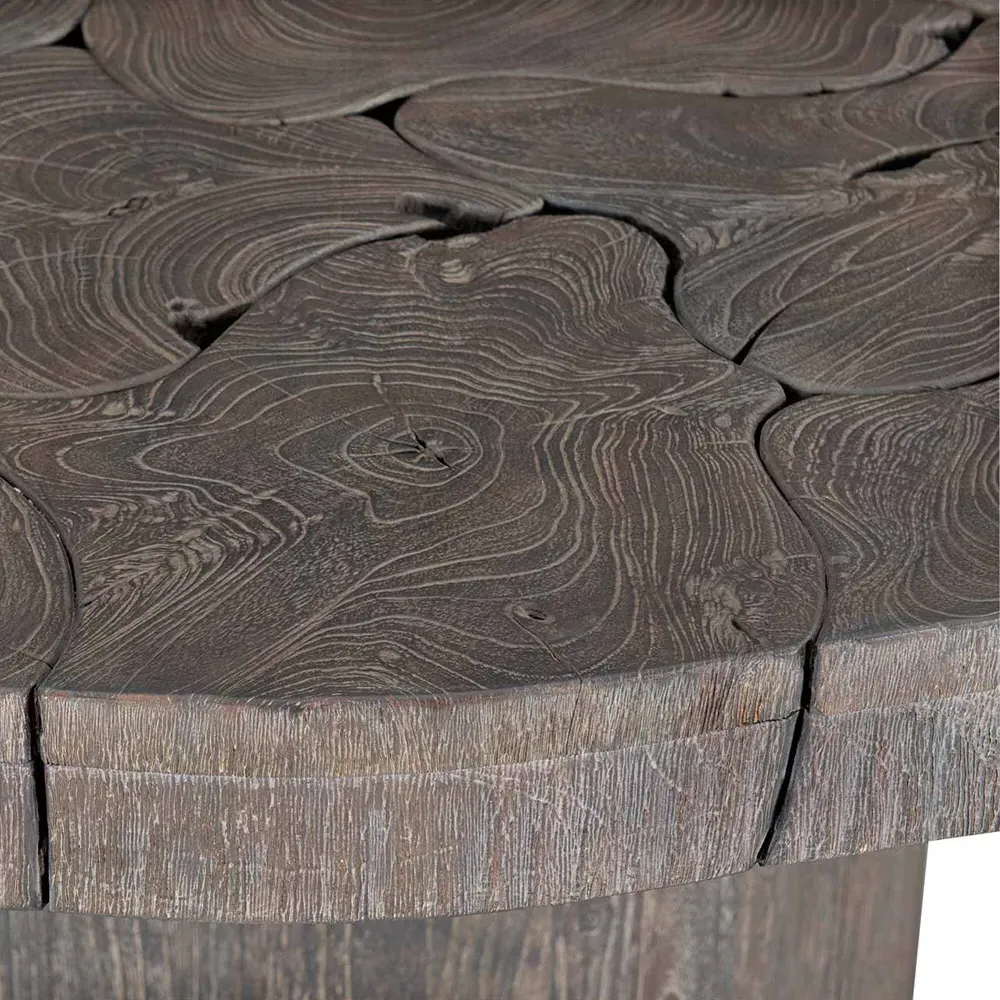 Lovi Round Outdoor Dining Table - Natural, Teak