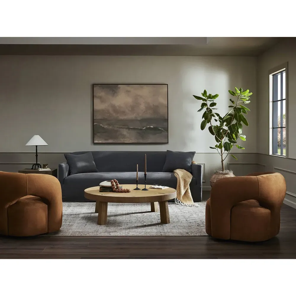 Lowell Slipcover Sofa - Broadway Denim, Linen