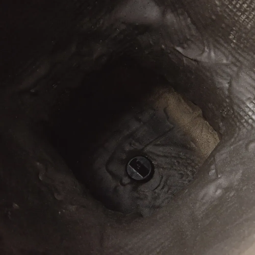 Lowell Square Footed Outdoor Planter - Black