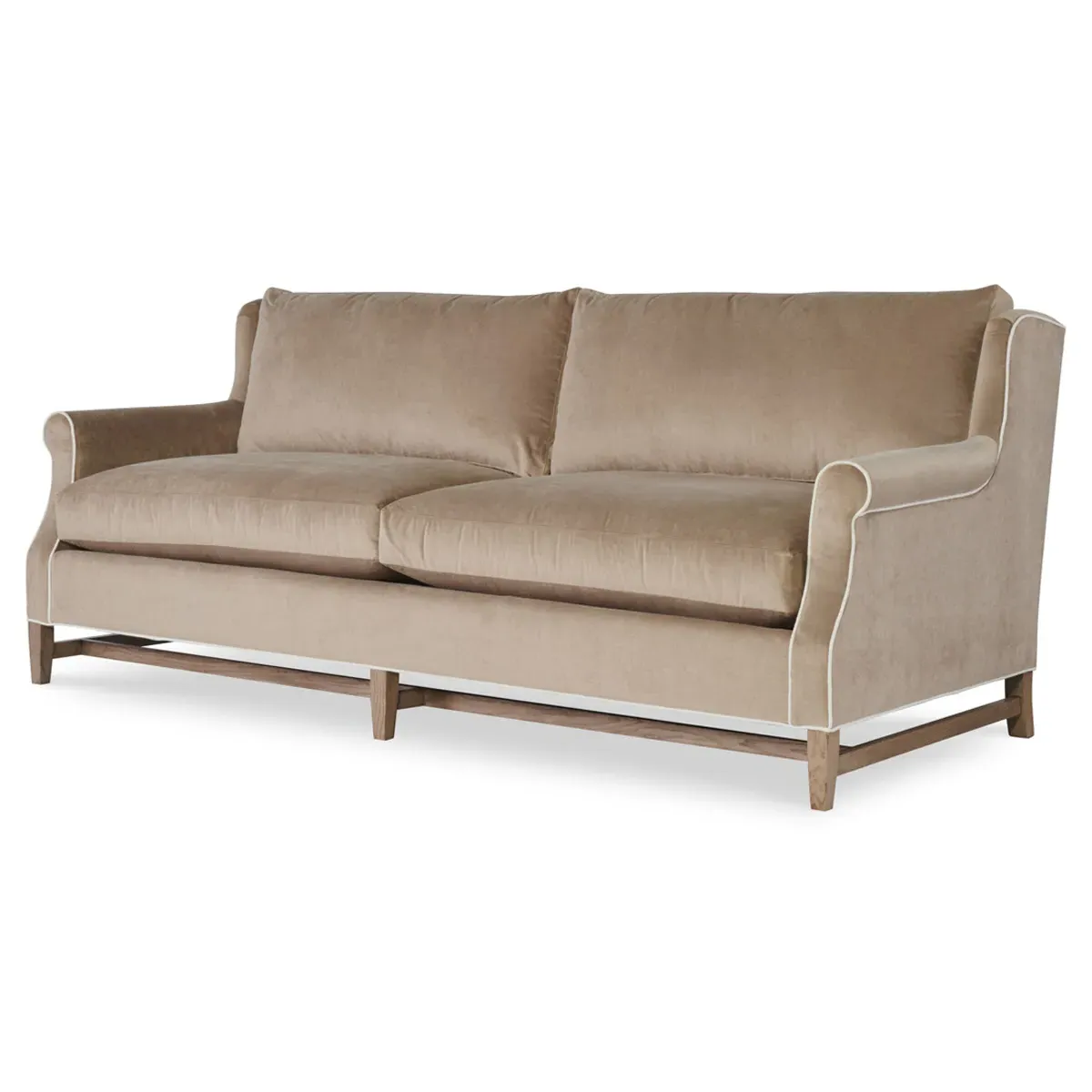 Lowen 3-Seater Sofa - Beige, Velvet
