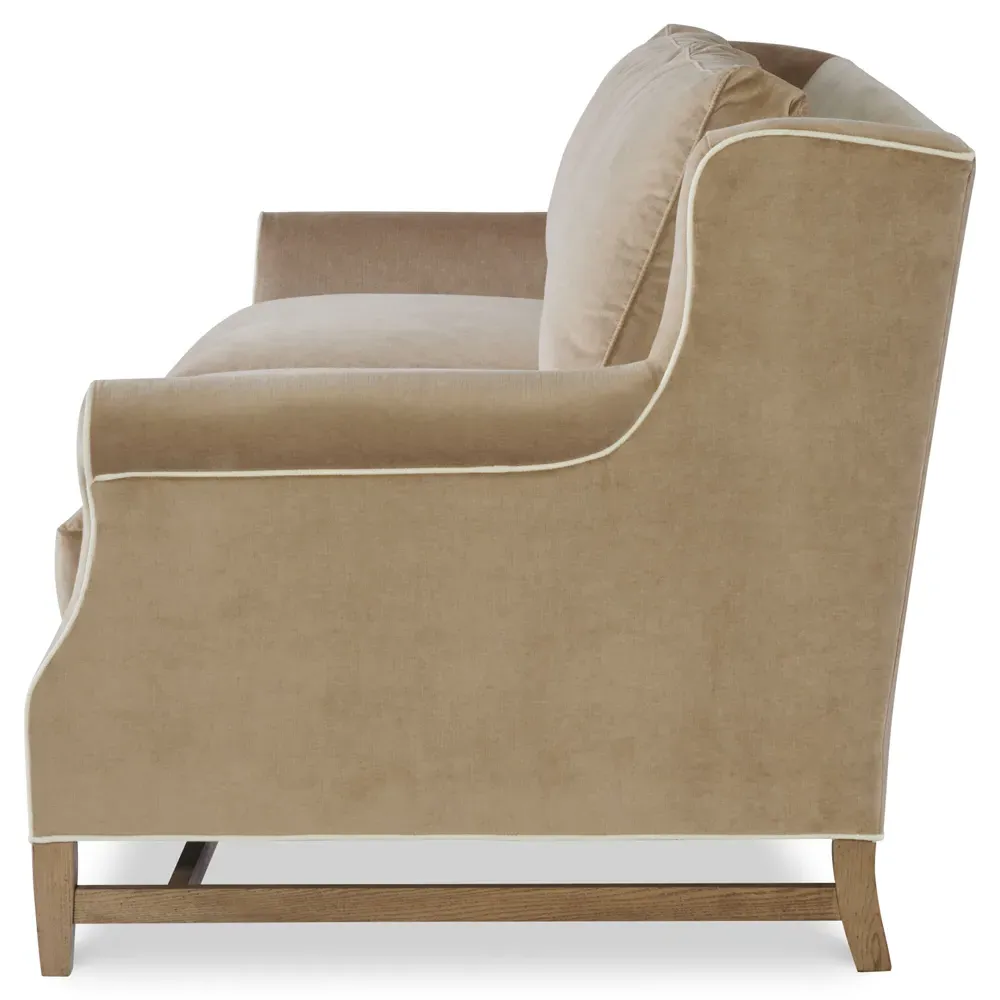 Lowen 3-Seater Sofa - Beige, Velvet