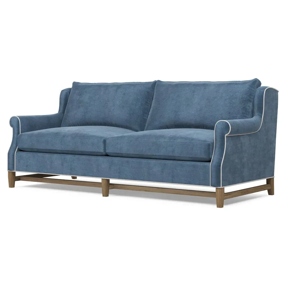 Lowen 3-Seater Sofa - Blue, Velvet