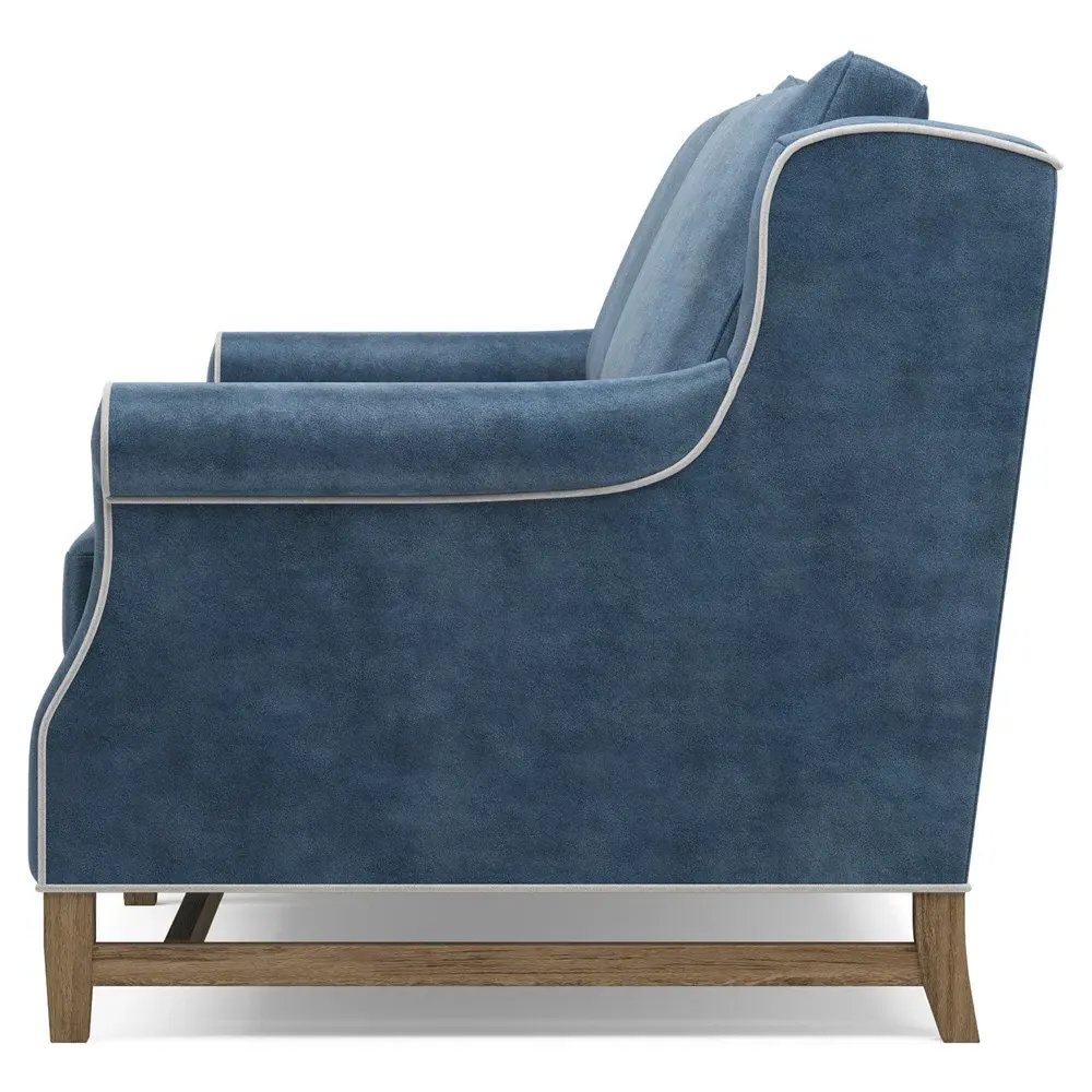 Lowen 3-Seater Sofa - Blue, Velvet