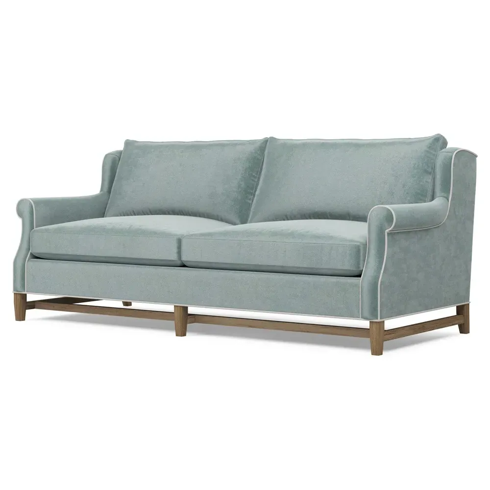 Lowen 3-Seater Sofa - Light Blue, Velvet