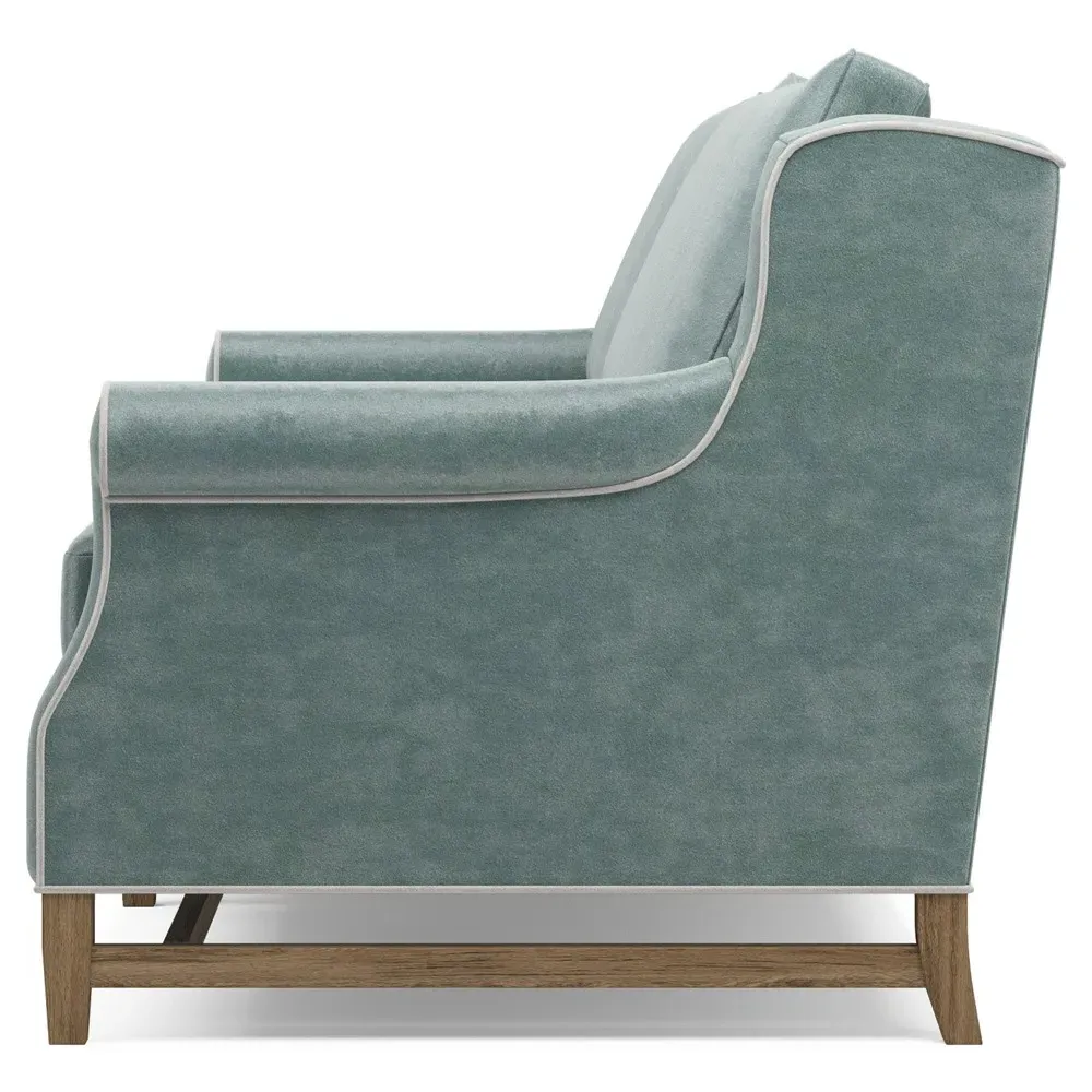 Lowen 3-Seater Sofa - Light Blue, Velvet