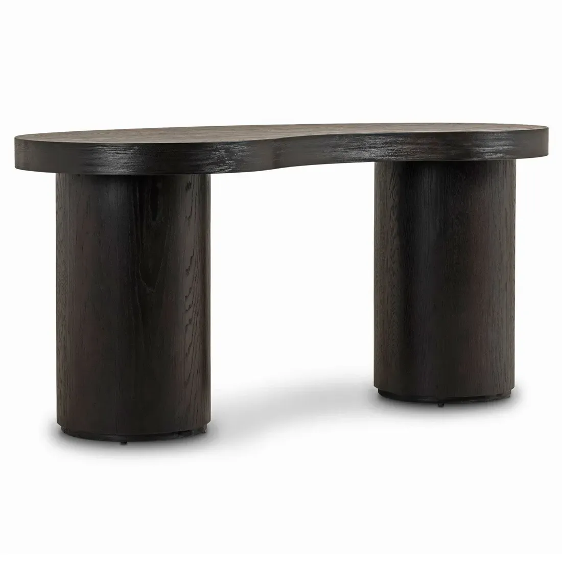Lowen Curved Desk - Black, Oak