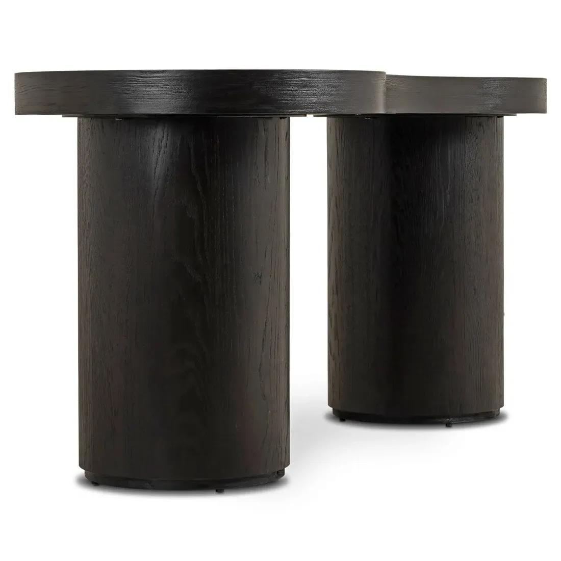 Lowen Curved Desk - Black, Oak