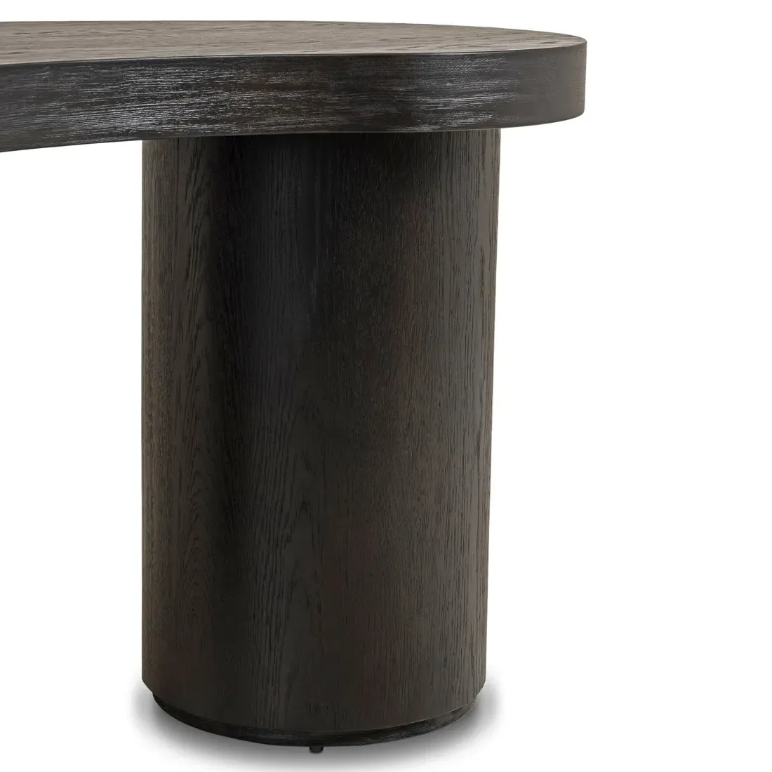 Lowen Curved Desk - Black, Oak