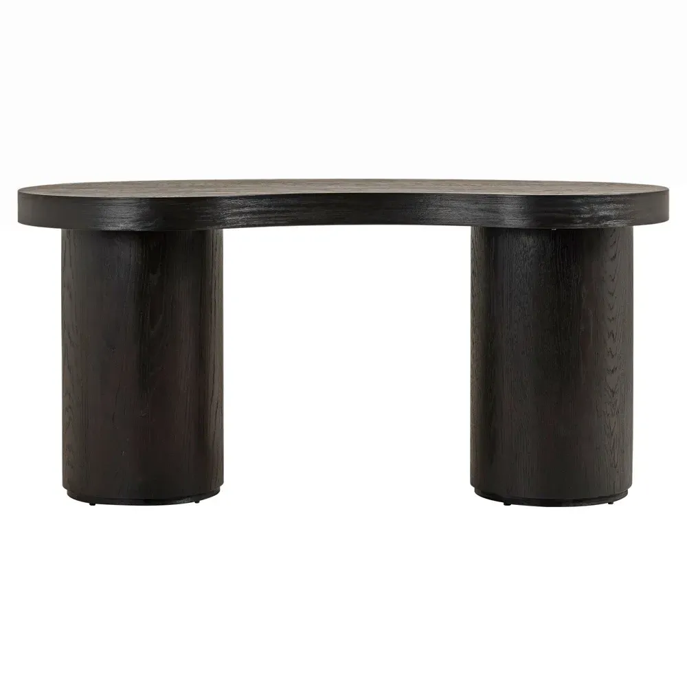 Lowen Curved Desk - Black, Oak image