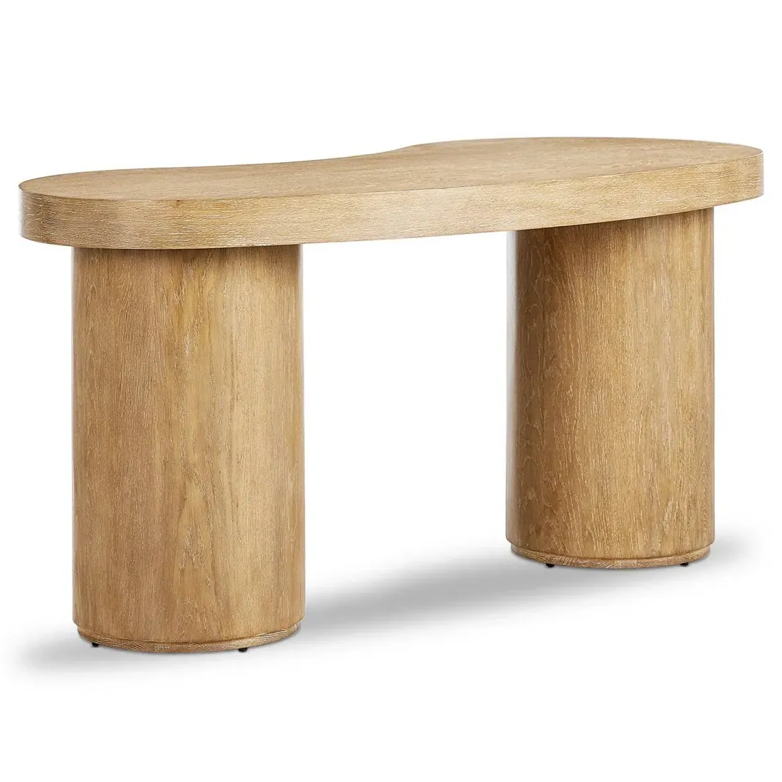 Lowen Curved Desk - Brown, Oak