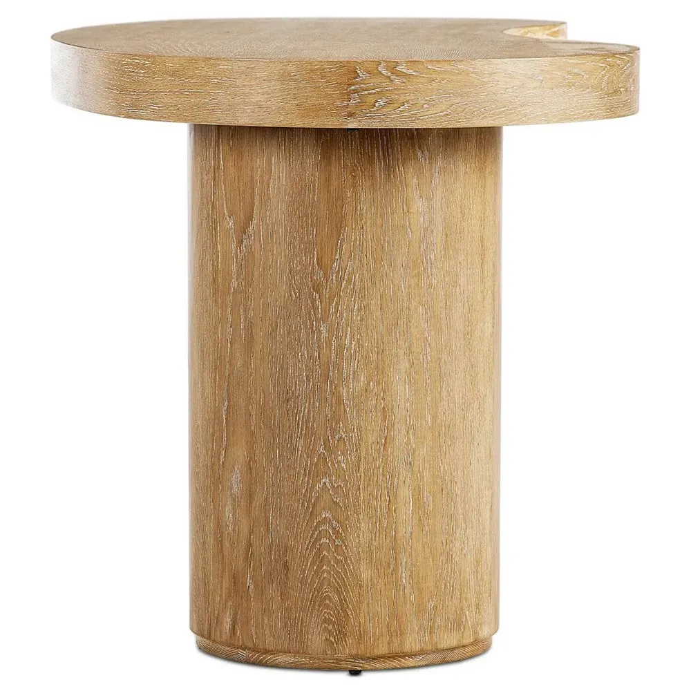 Lowen Curved Desk - Brown, Oak