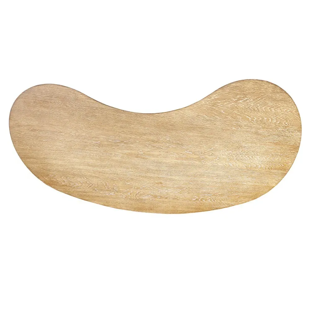 Lowen Curved Desk - Brown, Oak