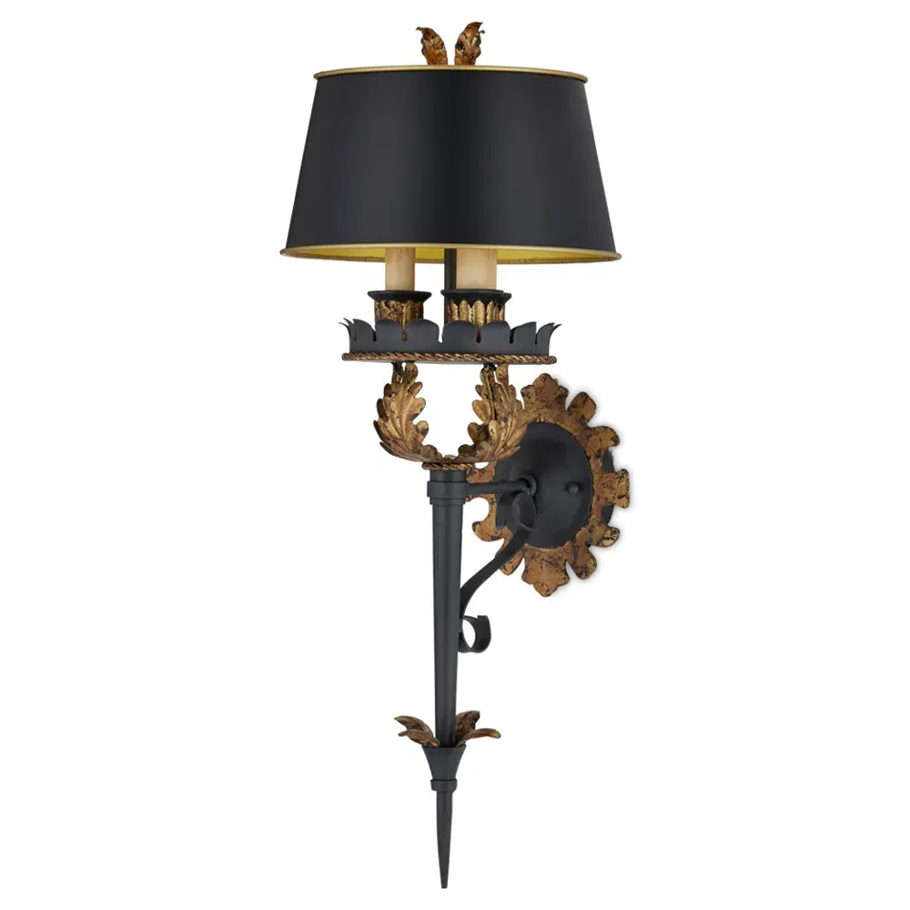 Loxley Wall Sconce - Black, Iron