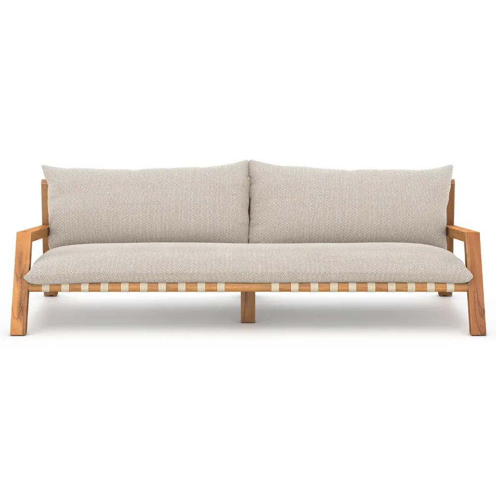 Luana 3-Seater Outdoor Sofa - Beige, Teak image