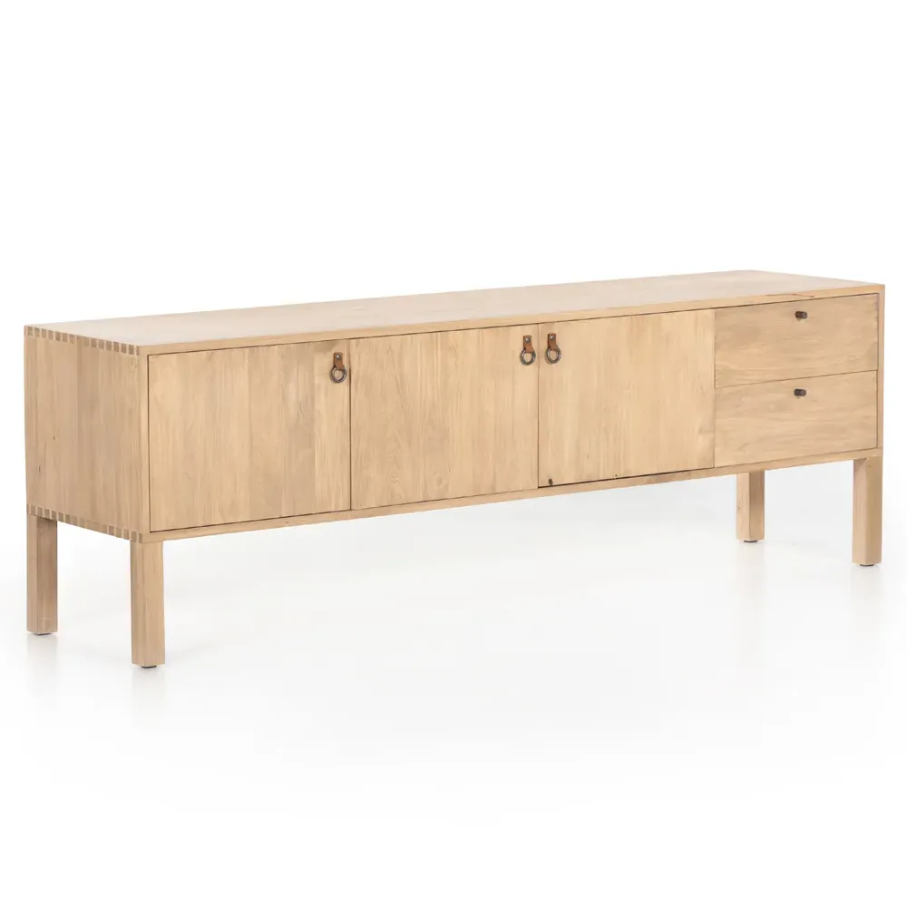 Luca 2 Drawer 3 Door Media Console - Beige, Wood