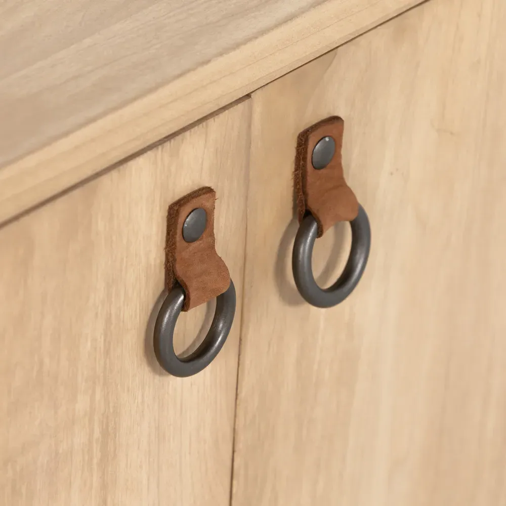 Luca 2 Drawer 3 Door Media Console - Beige, Wood