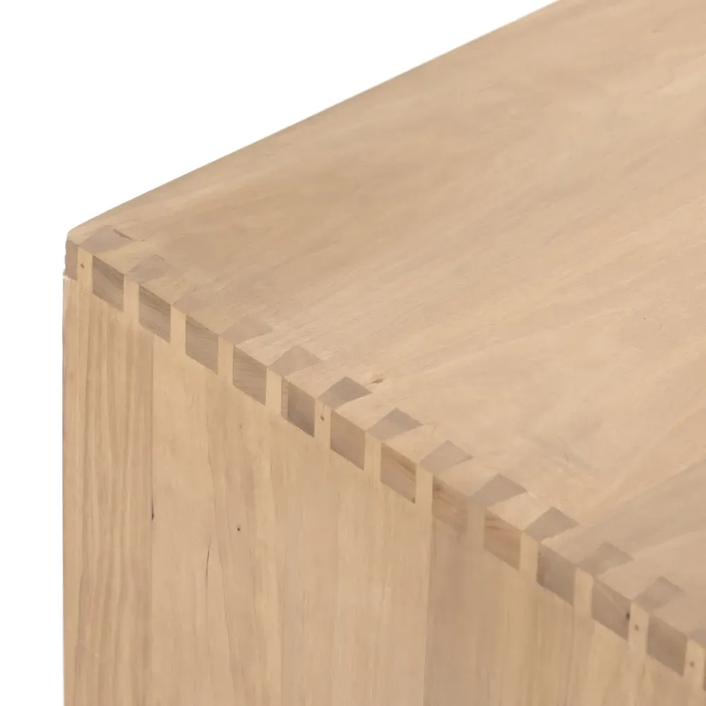 Luca 2 Drawer 3 Door Media Console - Beige, Wood