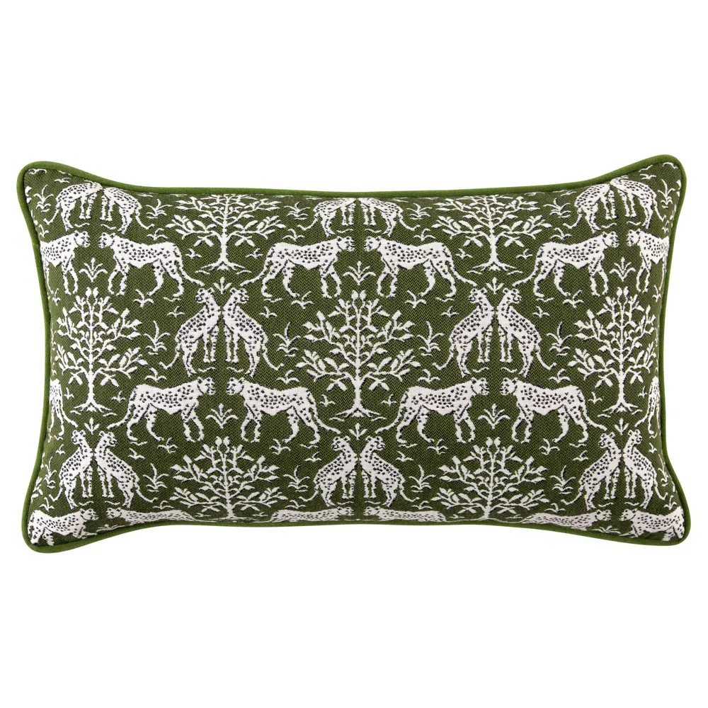 Luca Global 14x24 Lumbar Pillow - Dark Green, Sunbrella Acrylic image