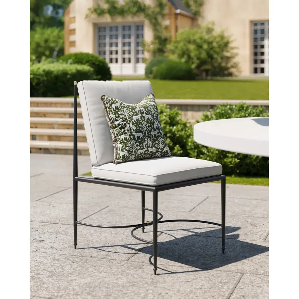 Luca Global 20x20 Throw Pillow - Dark Green, Sunbrella Acrylic