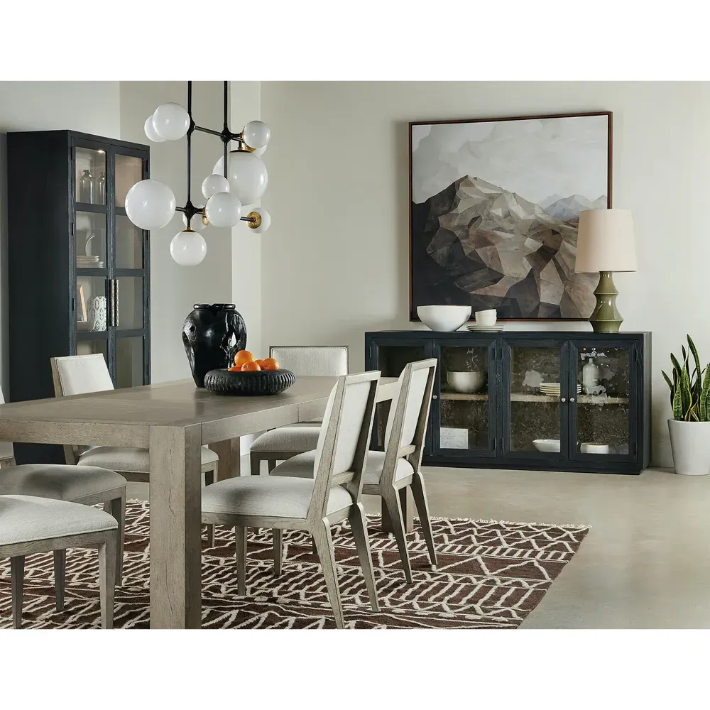 Luca Rectangular Extendable Dining Table - Grey, Oak