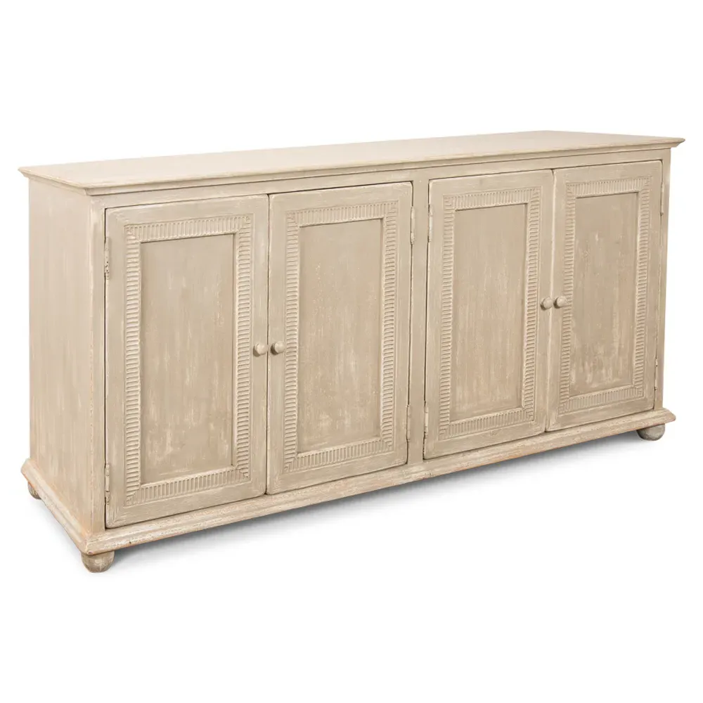 Lucas 4 Door Sideboard - Grey, Pine