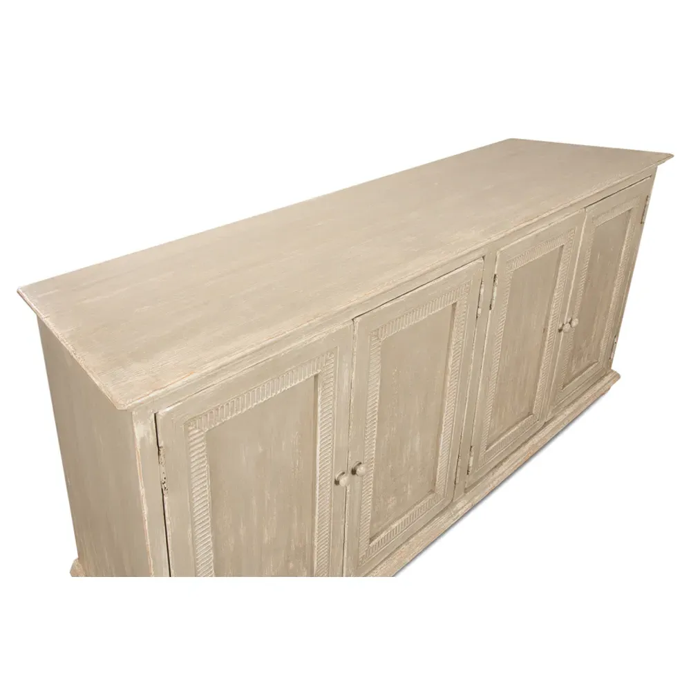 Lucas 4 Door Sideboard - Grey, Pine