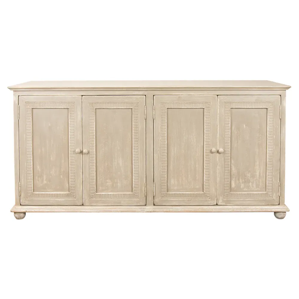Lucas 4 Door Sideboard - Grey, Pine