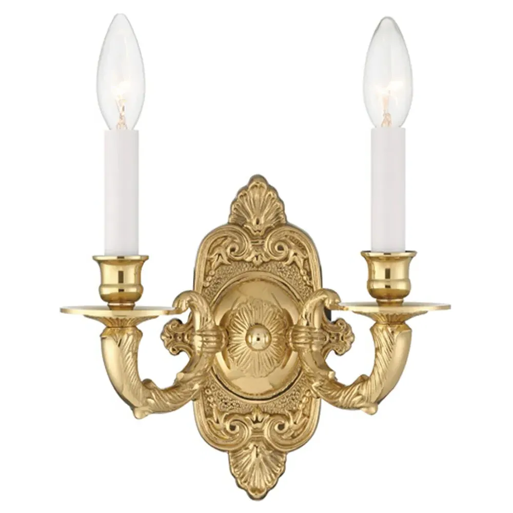 Lucas Candle Wall Light Sconce - Polished Brass image